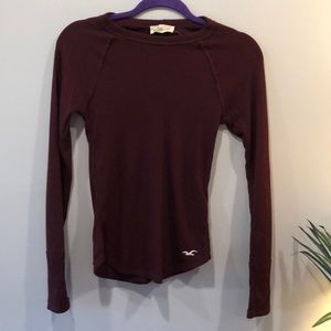 Hollister Maroon fitted tee